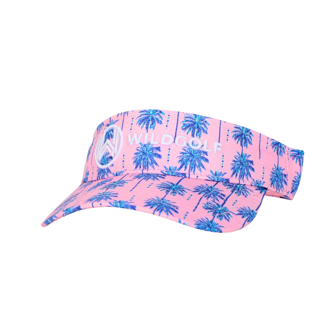 Wild Golf Visor - PINK PALM